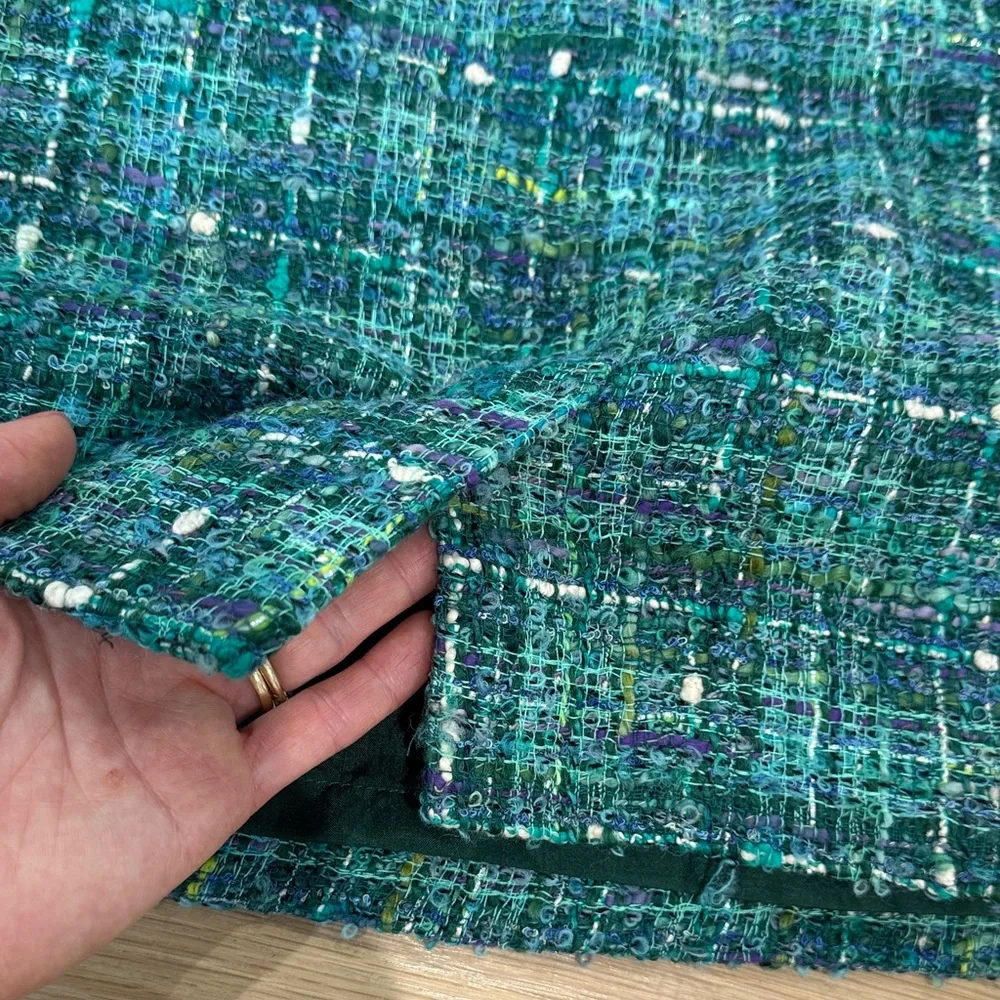 Kate Spade Tweed Pencil Skirt - Green Purple and White - Picture 6 of 7